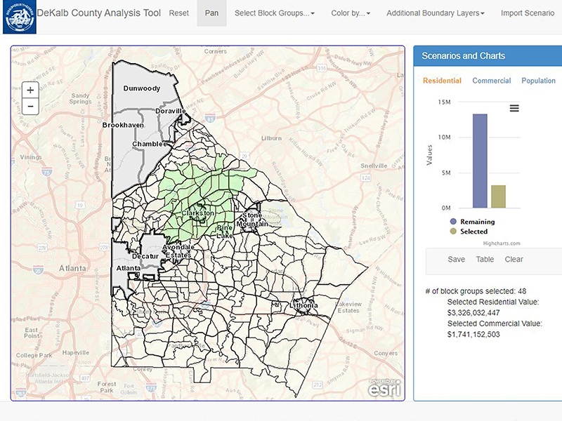 An image from the DeKalb County annexations tool.